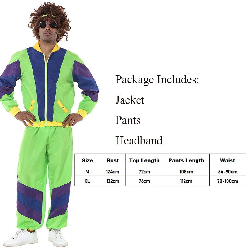 Chándal Unisex de los años 80 para hombre y mujer, traje de concha, traje  deportivo para