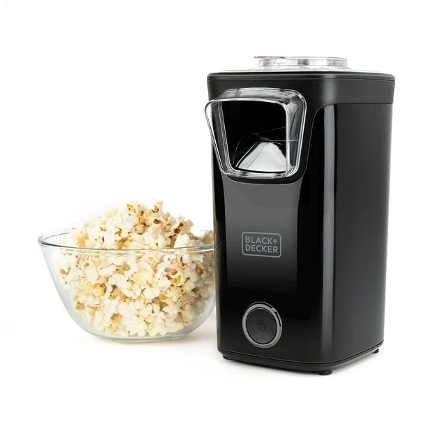 Black + Decker popcorn ES9680100B, popcorn making machine, oil-free popcorn,  electric mini-picture with hot air, kitchen accessory, small appliances -  AliExpress