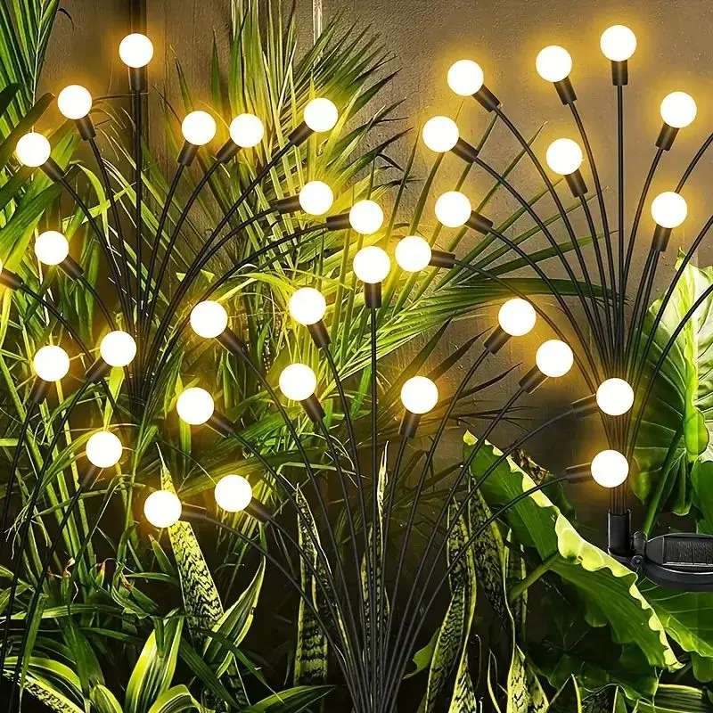 Description Picture 2 of item6/8 LEDs Solar Garden Lights Outdoor Waterproof Firefly Lamp Fairy Lights Patio Pathway Ground Lawn Christmas Decorations 2024