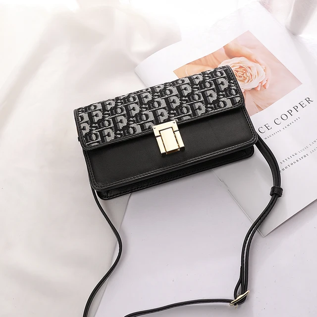 Luxury Letter Embroidery Shoulder Bags For Women Genuine Leather Purse Flap Bag Brand Design Exquisite Lock Crossbody Bag Clutch 2