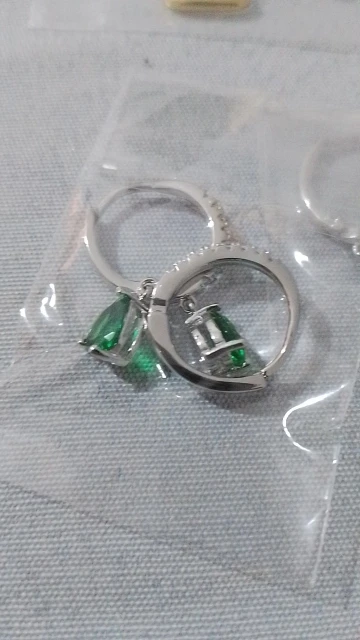 Valuable Lab Emerald Diamond Dangle Earring Jewelry photo review