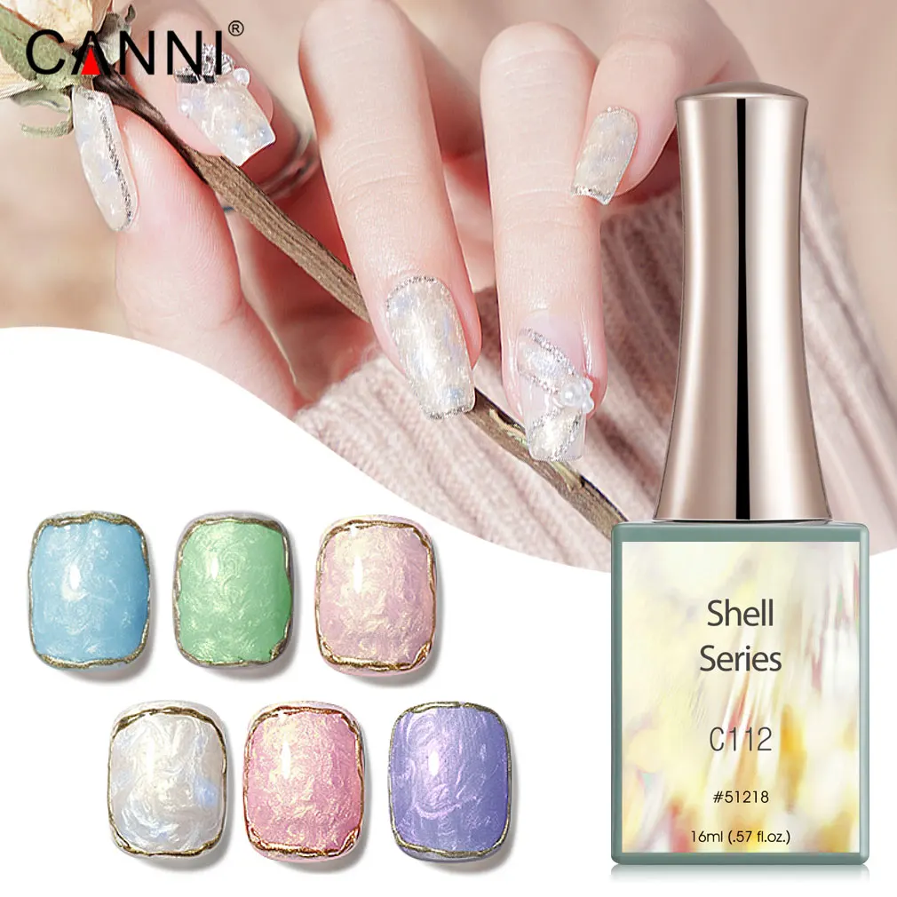 

CANNI Thread Shell Nail Gel Polish VENALISA Supply Pearl Shell Semi-Permanent Gorgeous Color Sticky Texture Gel Lacquer Nowipe