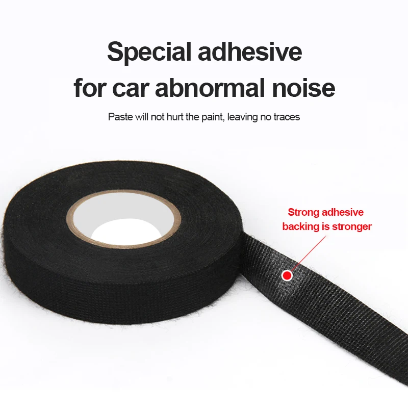 Heat-resistant Adhesive Cloth Fabric Tape For Car Auto Cable Harness Wiring Loom Protection Width 19/25MM Length 15/25M adhesive cloth tape wiring harness tape automotive wiring tape car adhesive tape
