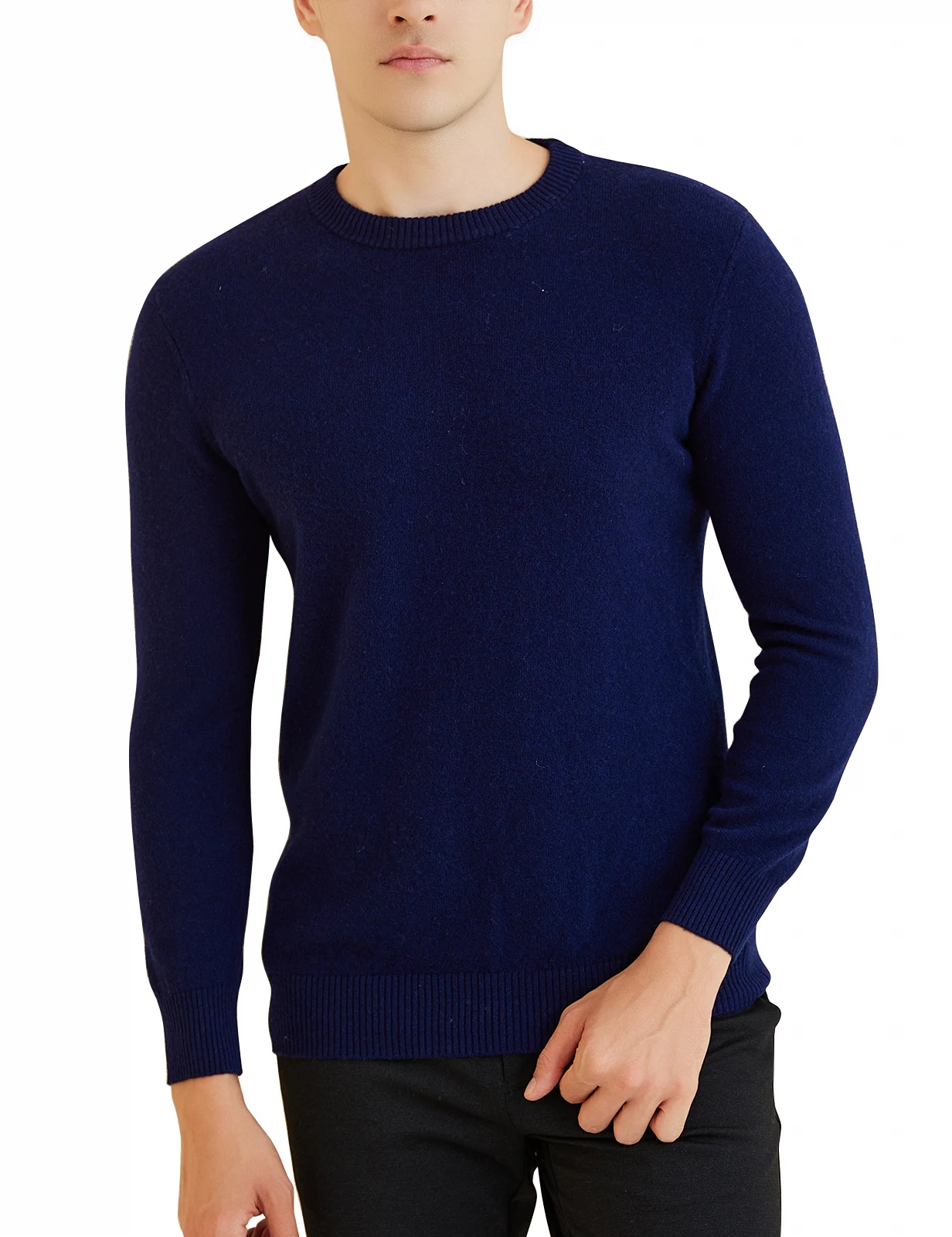 Maglione da uomo 100% lana merino maglioni lavorati a maglia nuovo autunno inverno caldo pullover a maniche lunghe maschile morbido maglione coreano abbigliamento di lusso