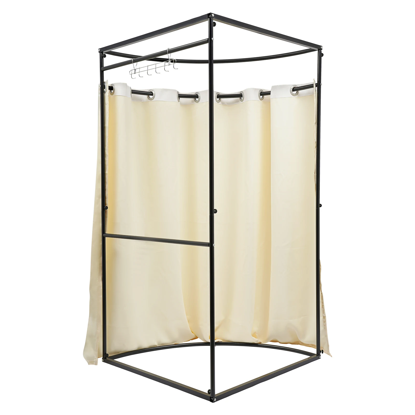 Fitting Room, Fitting Room with Curtain, Dressing Room for Clothing Store Iron Pipe, Fabric, and Painting Process For Boutiques 5
