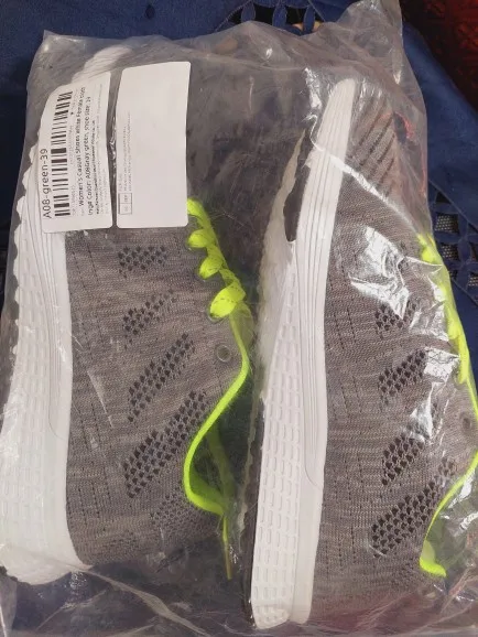 Zapatos informales para mujer, zapatos planos de malla transpirables a la moda, calzado blanco para mujer photo review