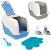 LETTIERA GATTO CHIUSA colore casuale FACILE PULIRE【Con 2 ciotola MANGIA e TAPPETINO LETTIERA 】54x39x40H cm petshopmilano 1