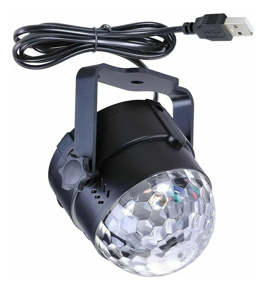 Bola De Discoteca Luz RGB Audioritmica Usb Efecto De Sonido