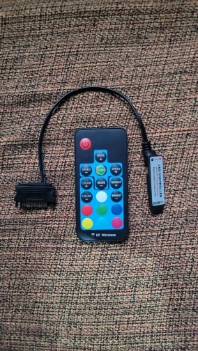 12V SATA RGB 17Key RF Remote Controller For PC Case LED Strip photo review