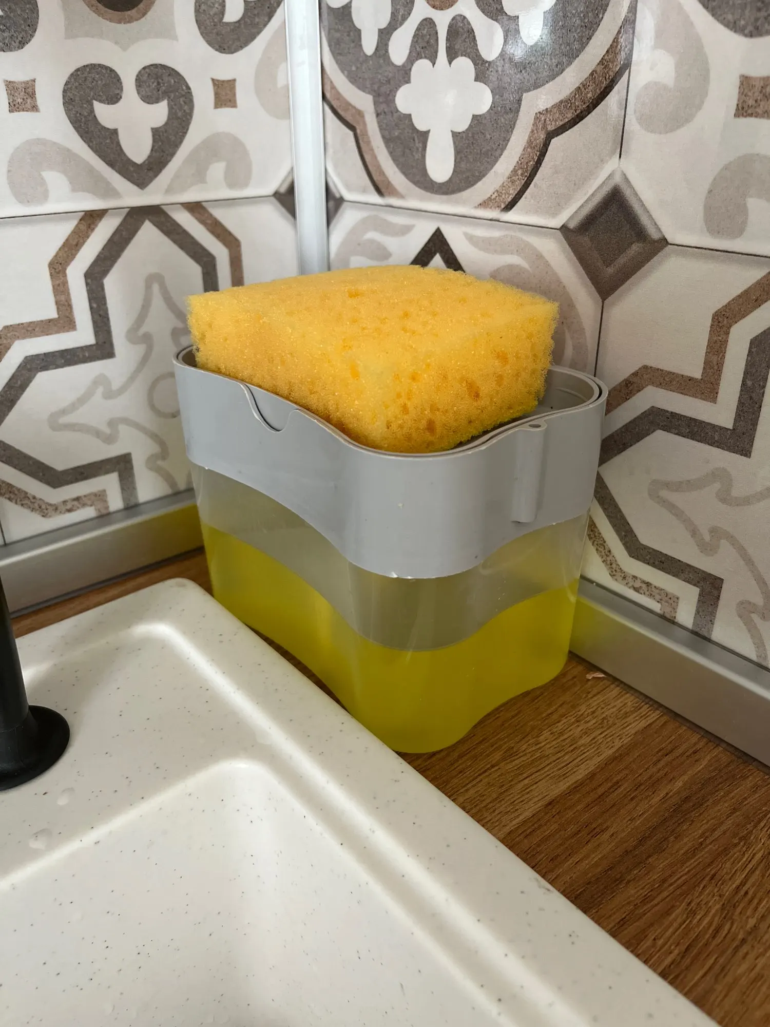 Liquid Soap Dispenser & Sponge Holder photo review