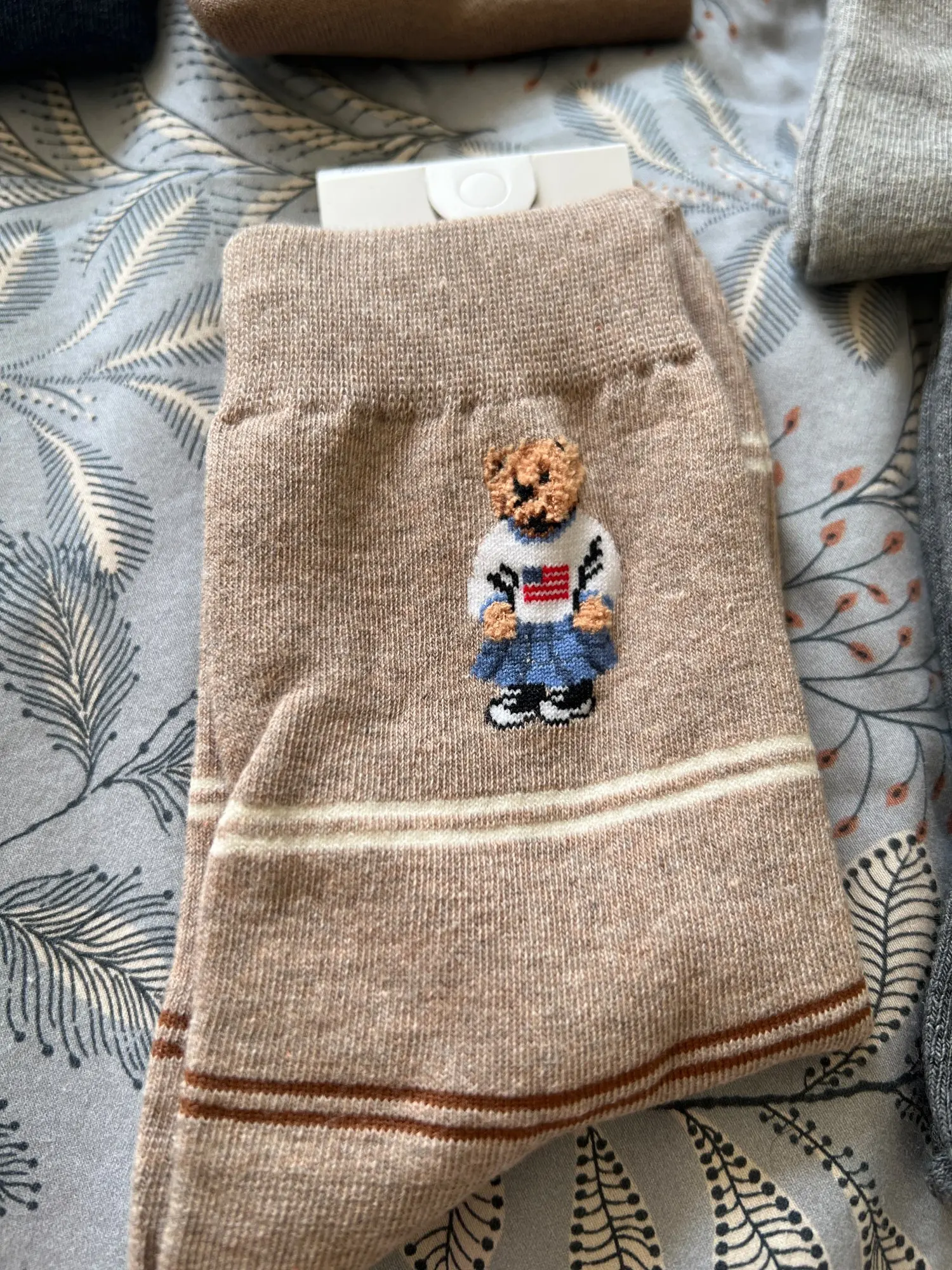 Cute Cartoon Teddy Bear Socks for Women photo review