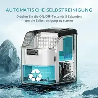 Machine à glaçons en acier inoxydable, 24 dés en 13 min, 24kg/24H, 3,2L autonettoyante avec pelle et panier pour cuisine/Bar/bureau 4