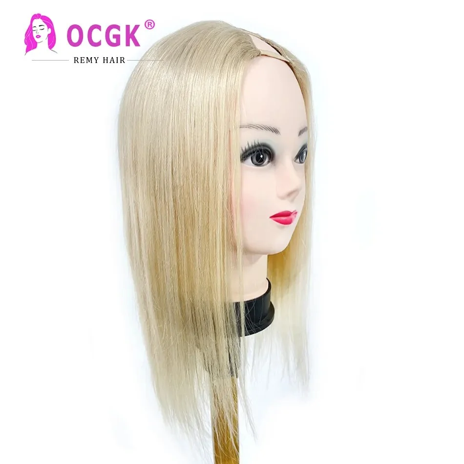V Part Human Hair Wig Straight Natural Brazilian Hair 613 Blonde V Shape Wig Human Lang For Woman 14-28Inch 180Density