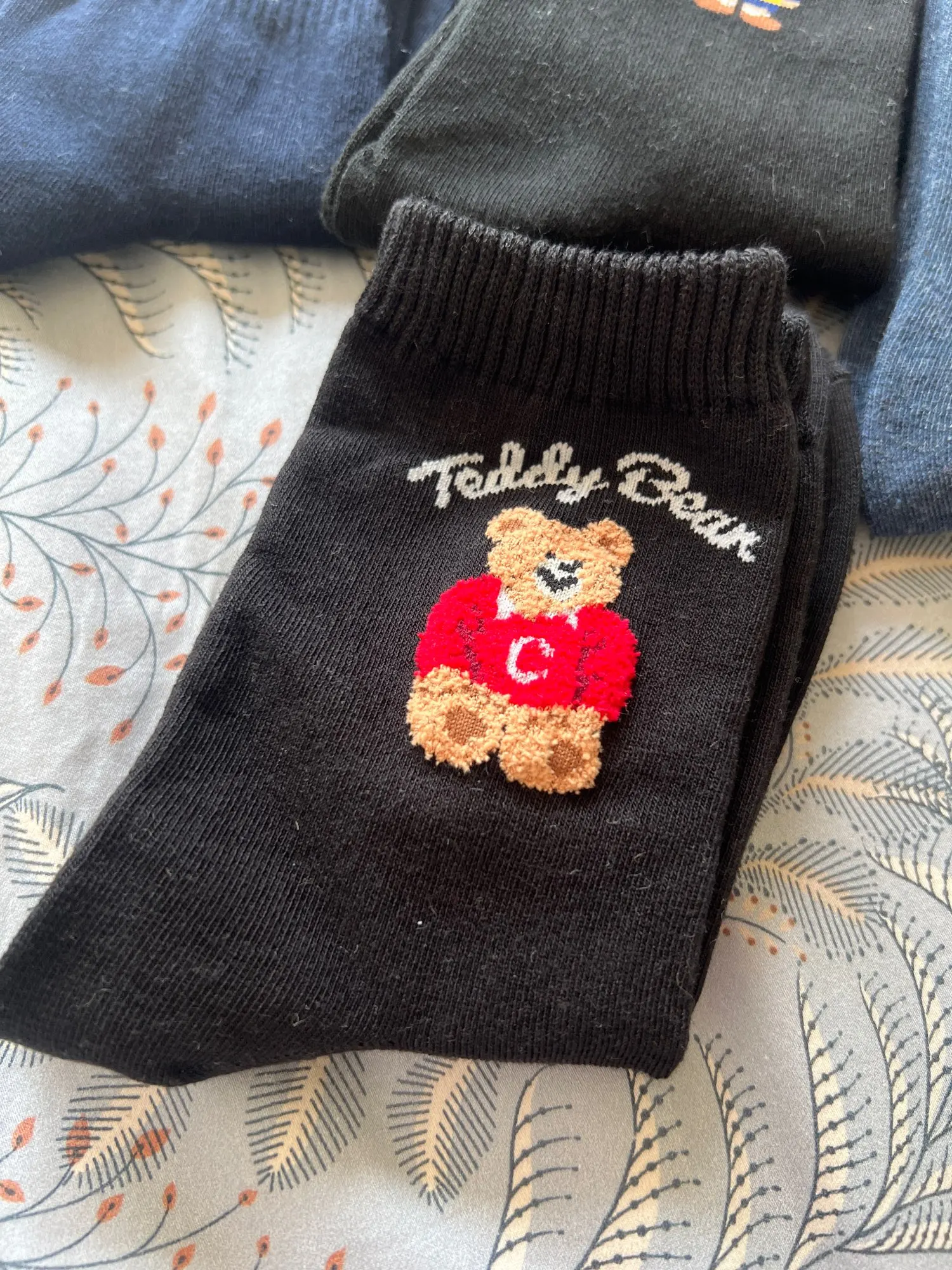 Cute Cartoon Teddy Bear Socks for Women photo review