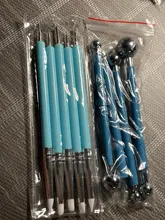 9pcs Polymer Clay Tools, Pottery Silicone Clay Sculpting Tool Including 4pcs Double-Ended Metal Ball Tools & 5pcs 2 Way Dotting Pen Tool Modelling Clay Embossing Tools For DIY Clay Decorative Art