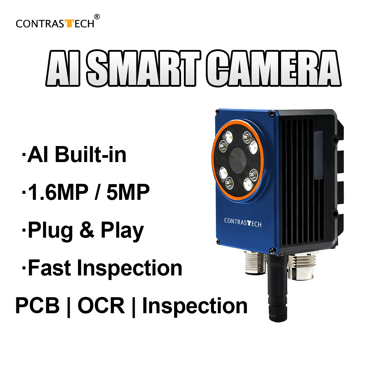 AI 스마트 카메라 머신 비전 시스템 1.6MP 5MP 산업용 검사 OCR 바코드 비전 센서 RS232 GigE 카메라 인사이트 38