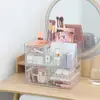 2 - Pack Clear Acrylic Makeup Storage Organizer. Each with 6 Stackable Drawers. Ideal Cute Desk Organizer for Vanity, Jewelry 3