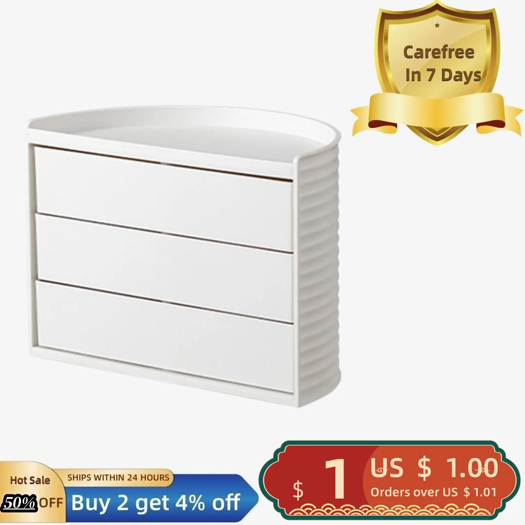 

Rotating Storage Box Desktop Smart Placement Half Circle Rotatable Student Children Stationery Cosmetics Storage Box