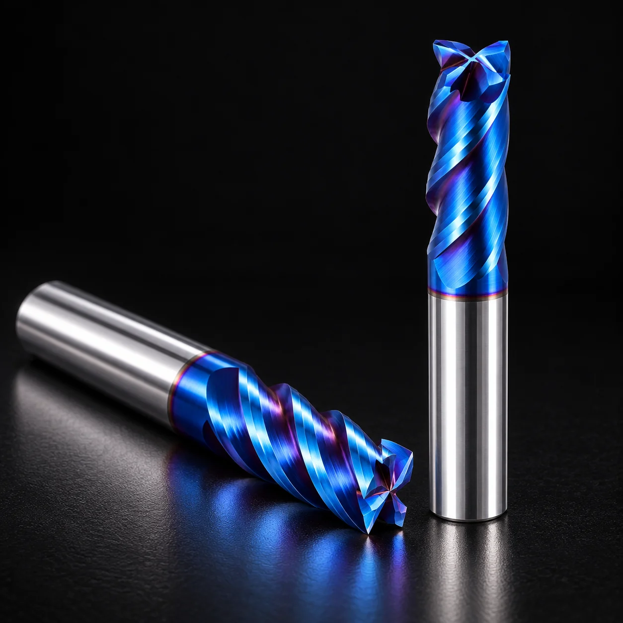 XUHAN Schaftfräser, HRC65, 4 Schneiden, 4mm 5mm 6mm 8mm 10mm 12mm, Metallfräser, Hartmetall, Wolframstahl, Fräswerkzeug, Schaftfräser