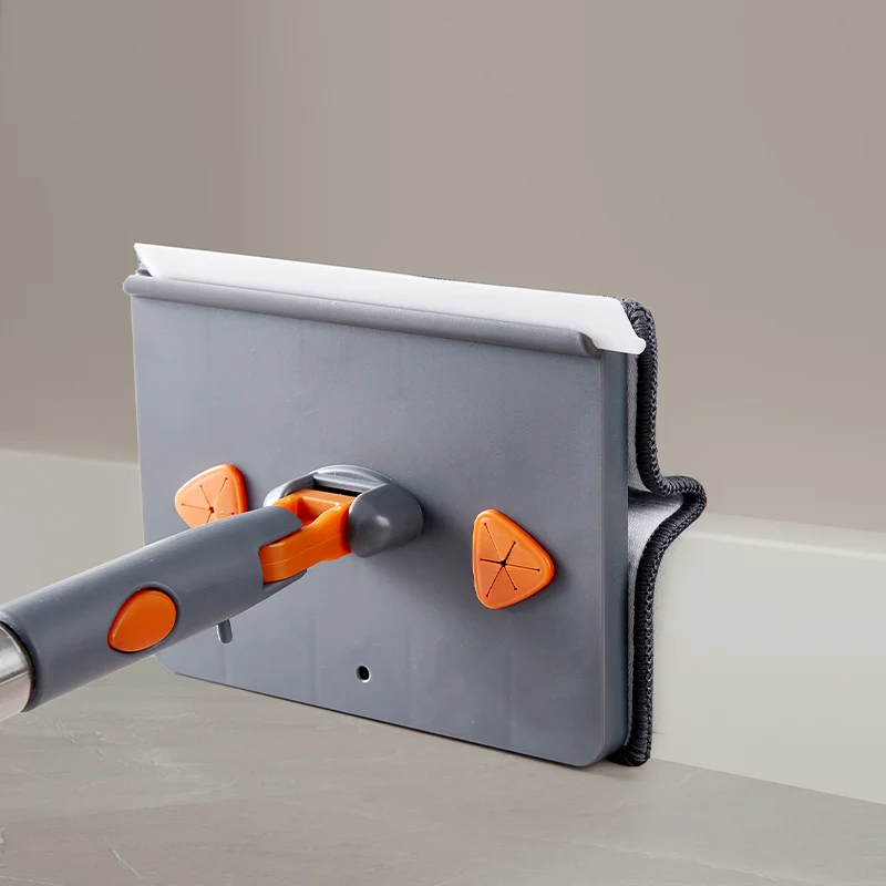 Triangle Microfiber Wall Cleaning Mop With Long Handle Adjustable Dry And Wet Dust Mop For Floor Ceiling Window Wall Cleaning_voghion.com