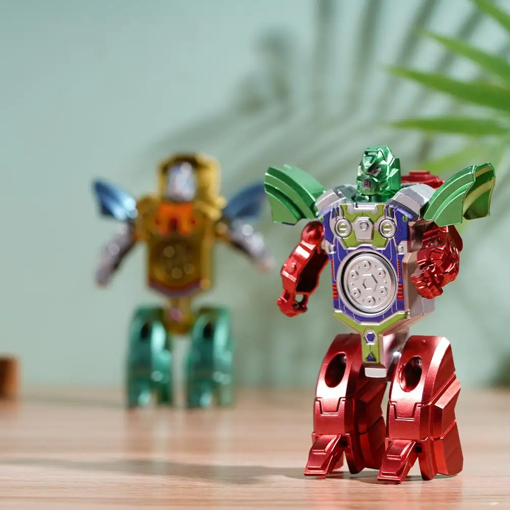 360 ° Robot Giocattolo Girevole da Dito, Giocattolo Meccanico Trasformabile, Giroscopio da Dito, Giocattolo Rotante Antistress, Piccolo Regalo, Ornamento da Scrivania - immagine 3