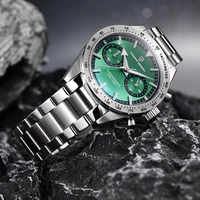 Montre Homme Rétro PAGANI DESIGN 2026, Montre à Quartz avec Affichage de la Lune, Nouvelle Montre Sportive Chronographe AR Saphir VK64, Expédition Locale 5