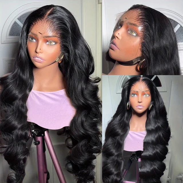 Body Wave 13x4 13x6 Hd Transparent Lace Front Wigs Human Hair Wig Brazilian 28 30 Inch Body Wave Lace Frontal Wig For Women - Image 2