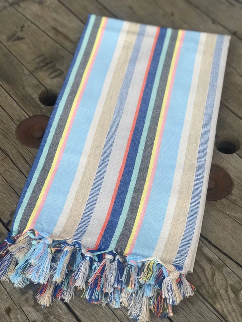 Turkish Cotton Peshtemal Towel-Artisan Woven Fouta Peshtemal Turkish Spa  Bath Hammam Beach Towel