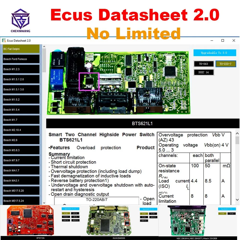 Техническое описание Ecus 2,0, программное обеспечение для ремонта ECU, схемы PCB с электронными компонентами ECUs и дополнительной информацией