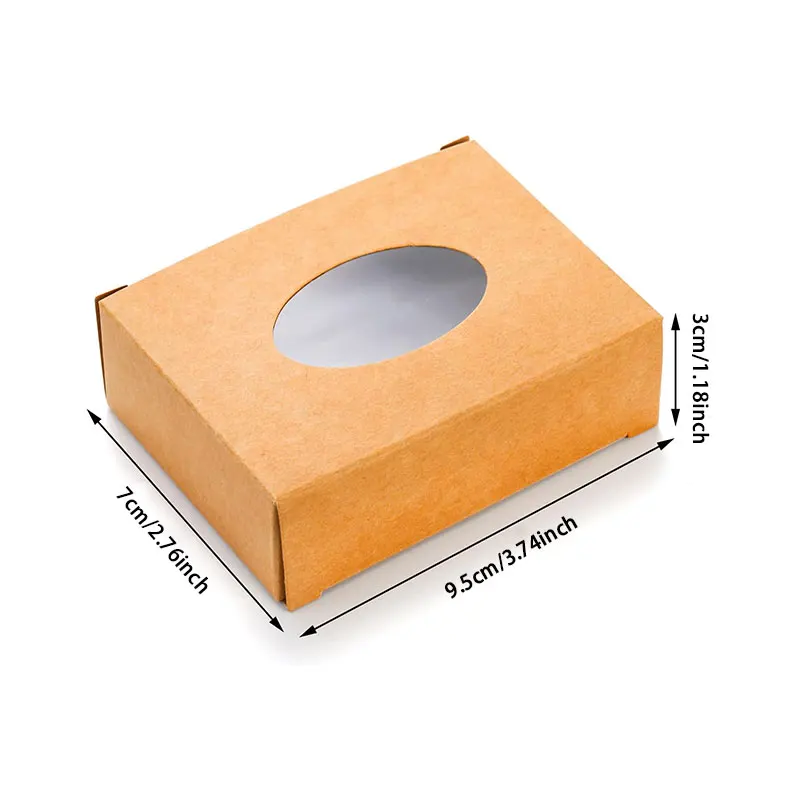 20/30Pcs Mini Kraft Paper Packaging Boxes with Transparent Window for Soap, Bakery Trea... - SKU MPPB2244 - UGI Packaging