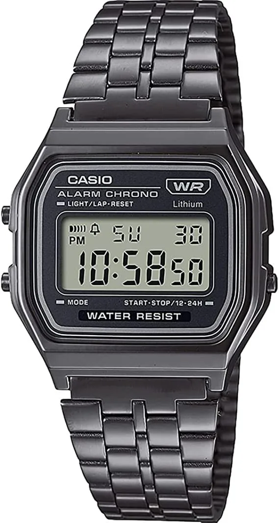 Orologio Digitale Vintage Casio Cinturino In Acciaio A158Wetb-1A
