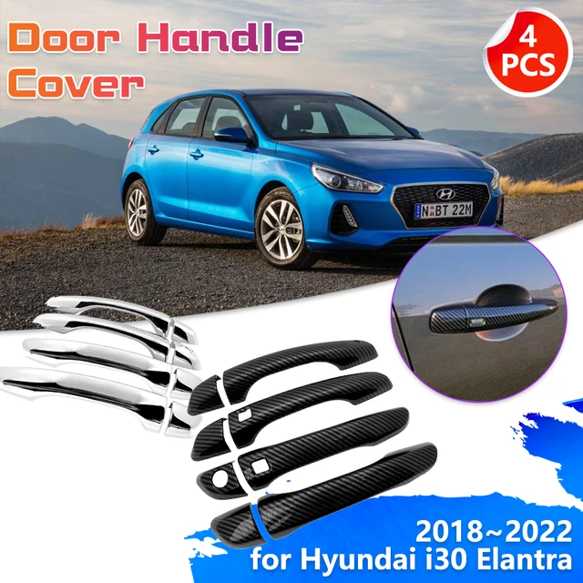 Chrom Carbon Fiber Tür Griff für Hyundai i30 Elantra GT PD i30N 2018 ~ 2022  2019 Dekoration Abdeckung Trim Aufkleber kappe Zubehör - AliExpress