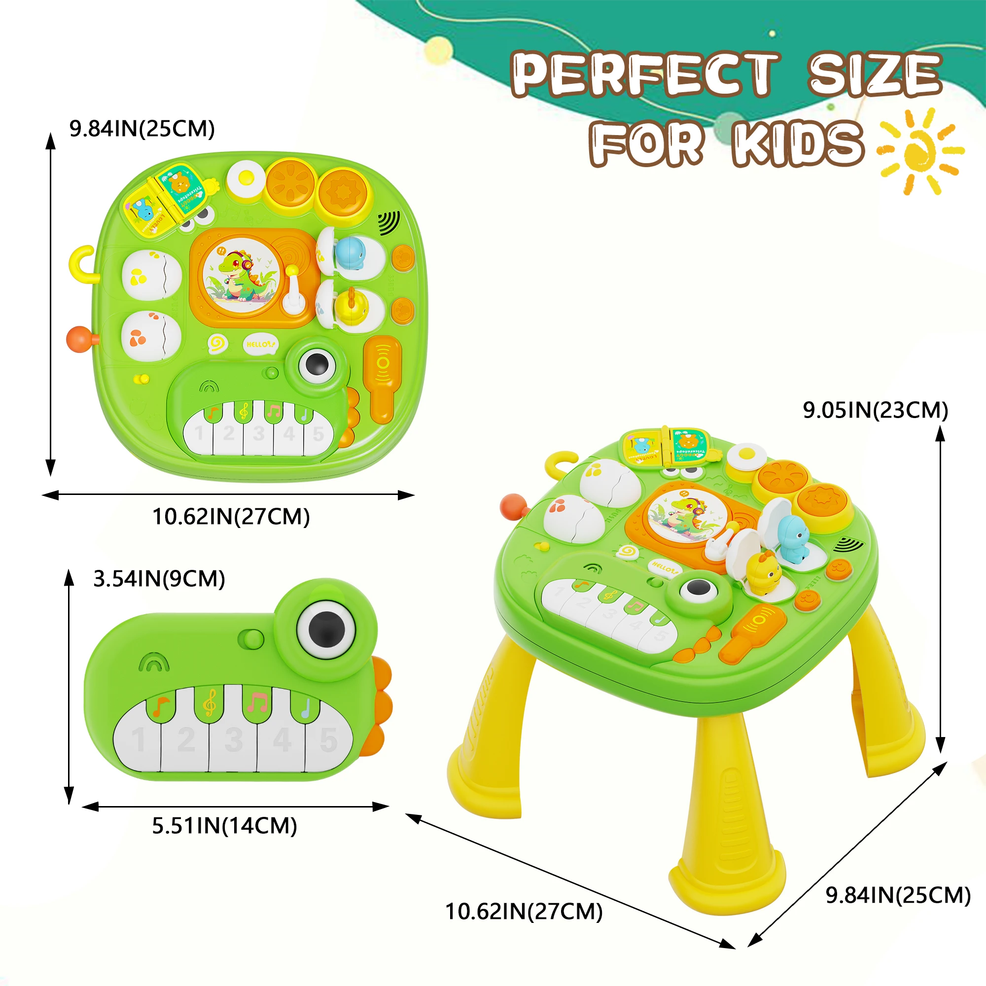 Interactive Musical Activity Table | Toddler Piano & Lights Toy - View 5