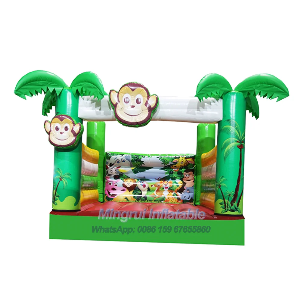 Inflatable Forest Jungle Monkey Bouncing House Bouncer for Kids