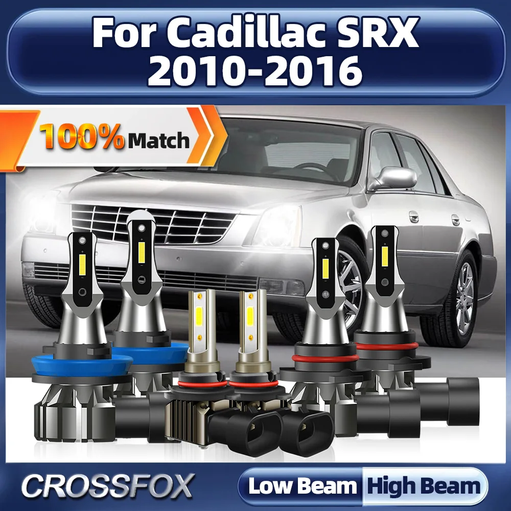 360W Canbus LED Car Headlights Bulbs 6000K White Auto Lamps 12V Fog Lights For Cadillac SRX 2010 2011 2012 2013 2014 2015
