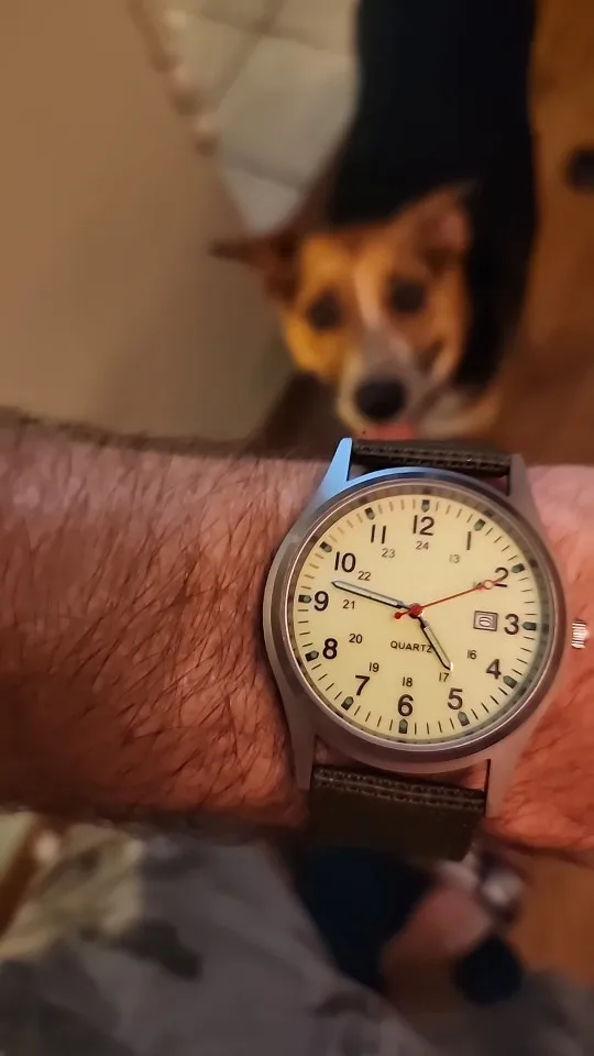 Marca de luxo quartzo relógio masculino, ponteiros luminosos, relógio masculino, mostrador grande, relógio de pulso impermeável, moda, 2023 photo review