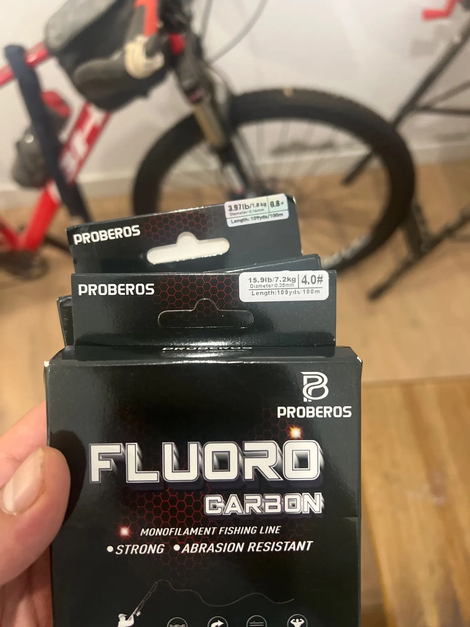 PROBEROS 100M Fluorocarbon Coating Fishing Line 2.2LB-29.3LB Carbon Fiber Monofilament Leader Line Carp Fishing Sinking Line photo review