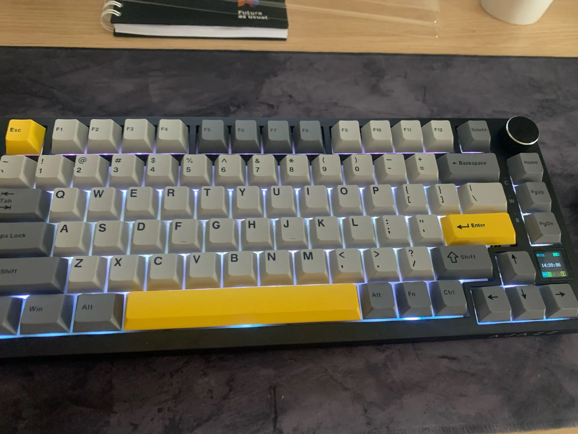 Ajazz AK820/AK820Pro Teclado mecánico para juegos Bluetooth 5,1/teclado personalizado inalámbrico/con cable C con perilla junta de intercambio en caliente photo review