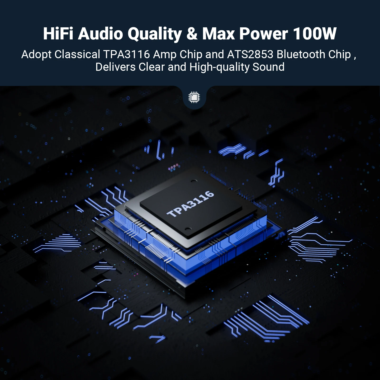 NEOHIPO BP10 블루투스 앰프 50W * 2 스테레오/100W 모노 오디오 미니 앰프 베이스 셰이커용 패시브 스피커 HiFi 스테레오 앰프