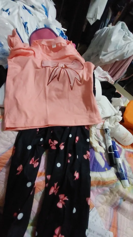 Conjuntos de verano, ropa para niños, ropa para niñas y niños pequeños, camiseta bonita a la moda, pantalones superiores, 2 uds., ropa para niñas photo review