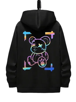 New high quality men's printed hoodie, cotton breathable men's cool trendy casual hoodie streetwear 1