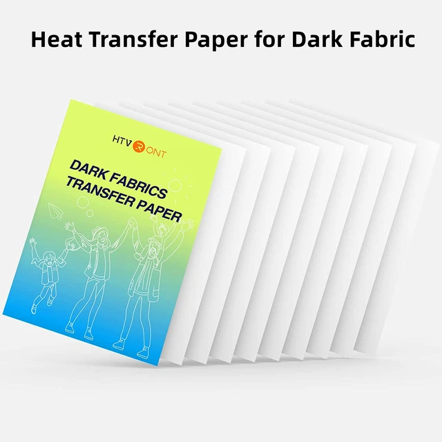 HTVRONT 10 / 6 Sheets 8.5x11in Heat Transfer Paper For Dark Fabric Cotton  T-Shirt DIY Iron On Printable Heat Transfer Vinyls - AliExpress