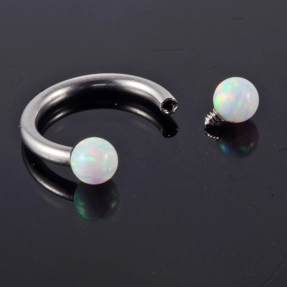 Anello A Cerchio Con Segmento Incernierato Opale Anello Per - Foto 7