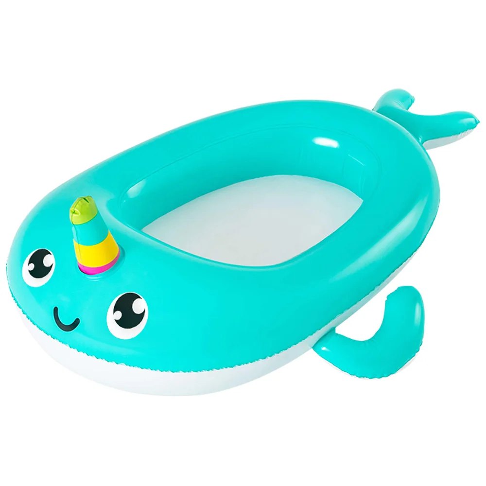 베스트웨이 귀여운 아기 뿔고래 플로팅 보트 108x82x39cm 유아 물놀이 튜브 워터매트 물놀이용품 수영장 물놀이 용품 34140 