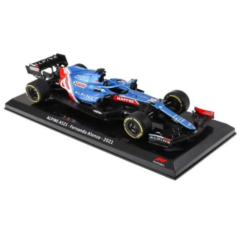 Hachette Centauria, Alpine A521 Fernando Alonso 2021 Formula 1, Scala 1:24, Miniatura Pressofusa Realizzata Da Ixo, Le Grandi Formula 1 Collezione Sen