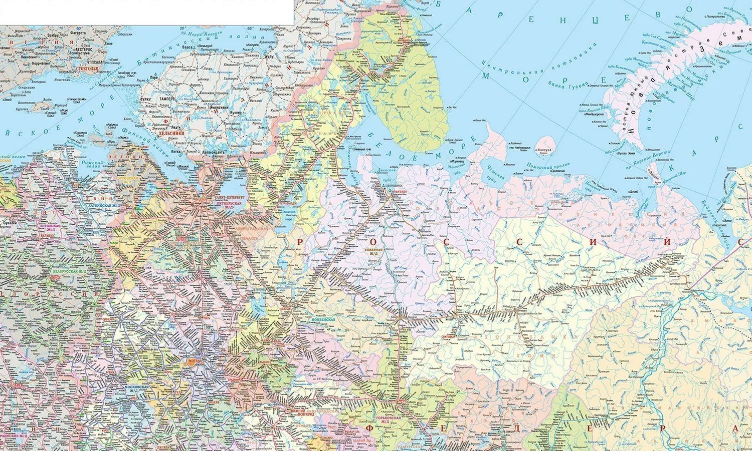 Карта Железных дорог  (Северной