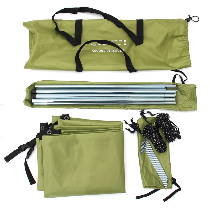 Outdoor Camping Car Awning Shade Sail Tail/Side Tent Canopy Sunscreen 210D Oxford Cloth PU2000 Waterproof Sunshade camping tent sun shade sail camping canopy car side awning