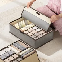 1Pcs Organizers Fabric Storage Compartments Drawer Type Storage Box Three in One Wardrobe Organizer Clothes Foldable Socks Home 2