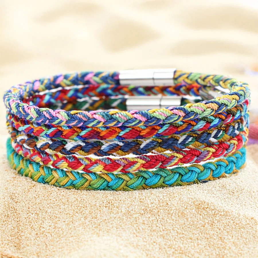 Handmade Braided Rope Bracelet Unisex Ethnic Lucky String