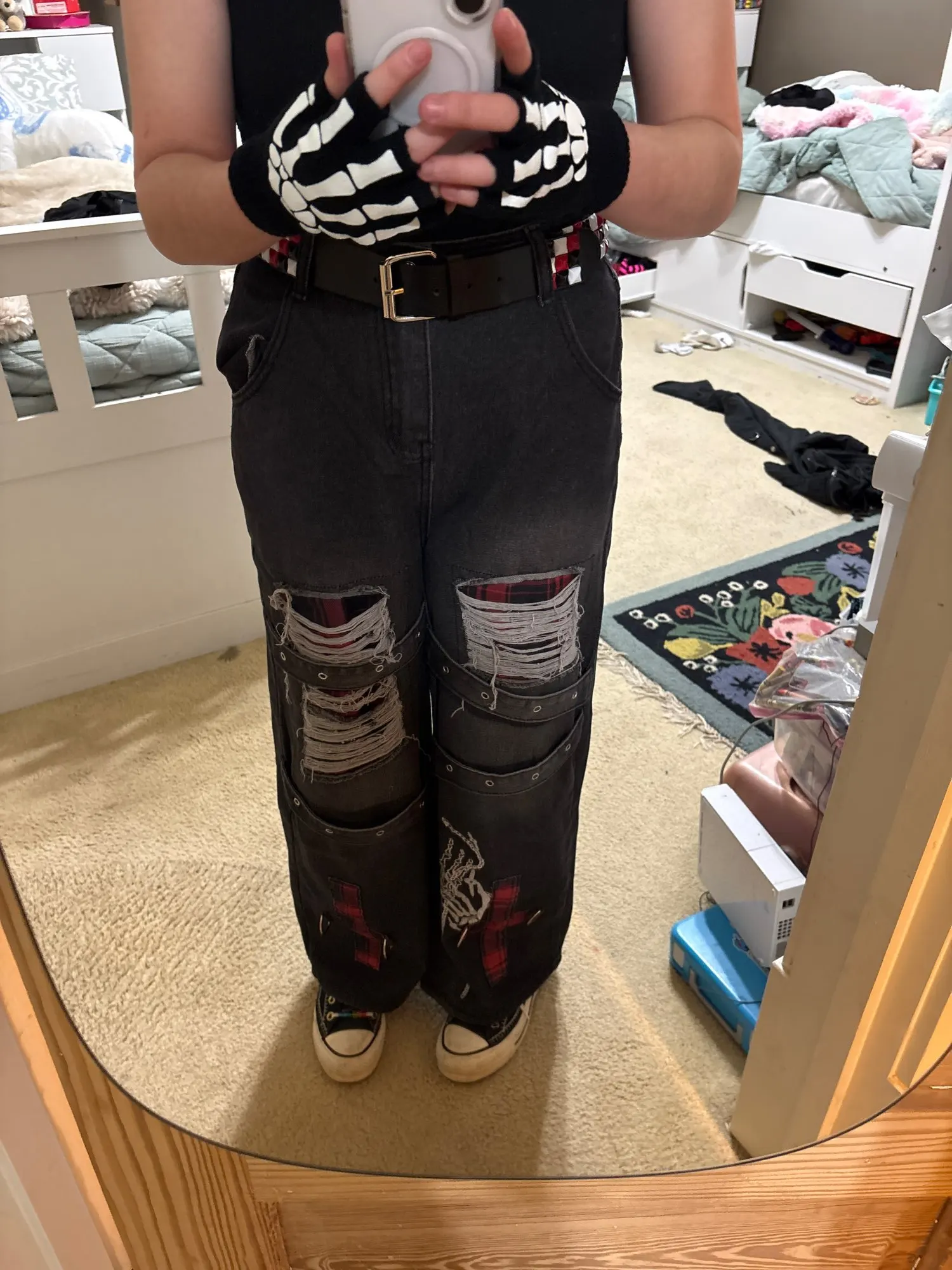 Ripped Black Pants - Y2K Aesthetic photo review